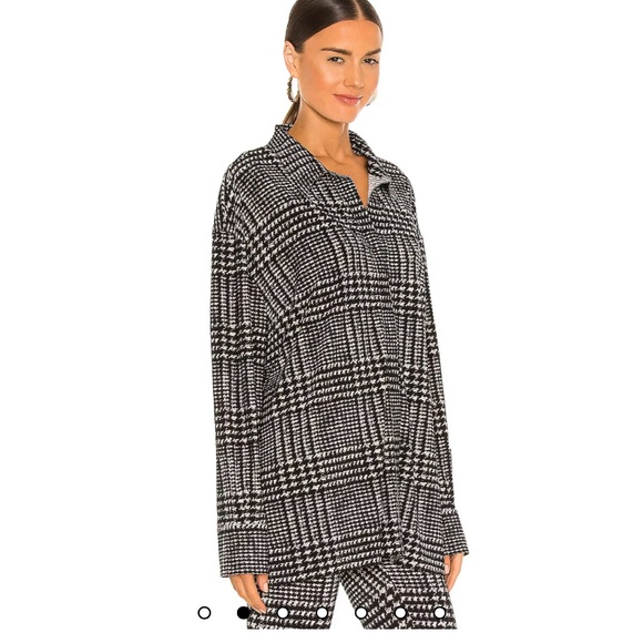 COPY - Norma Kamali Oversized Boyfriend NK Shirt in Large Glenn Plaid Tweed - Picture 3 of 9